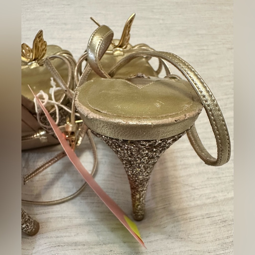 Sophia Webster Mariposa Leather & Glitter Butterfly Platforms - Picture 4 of 13